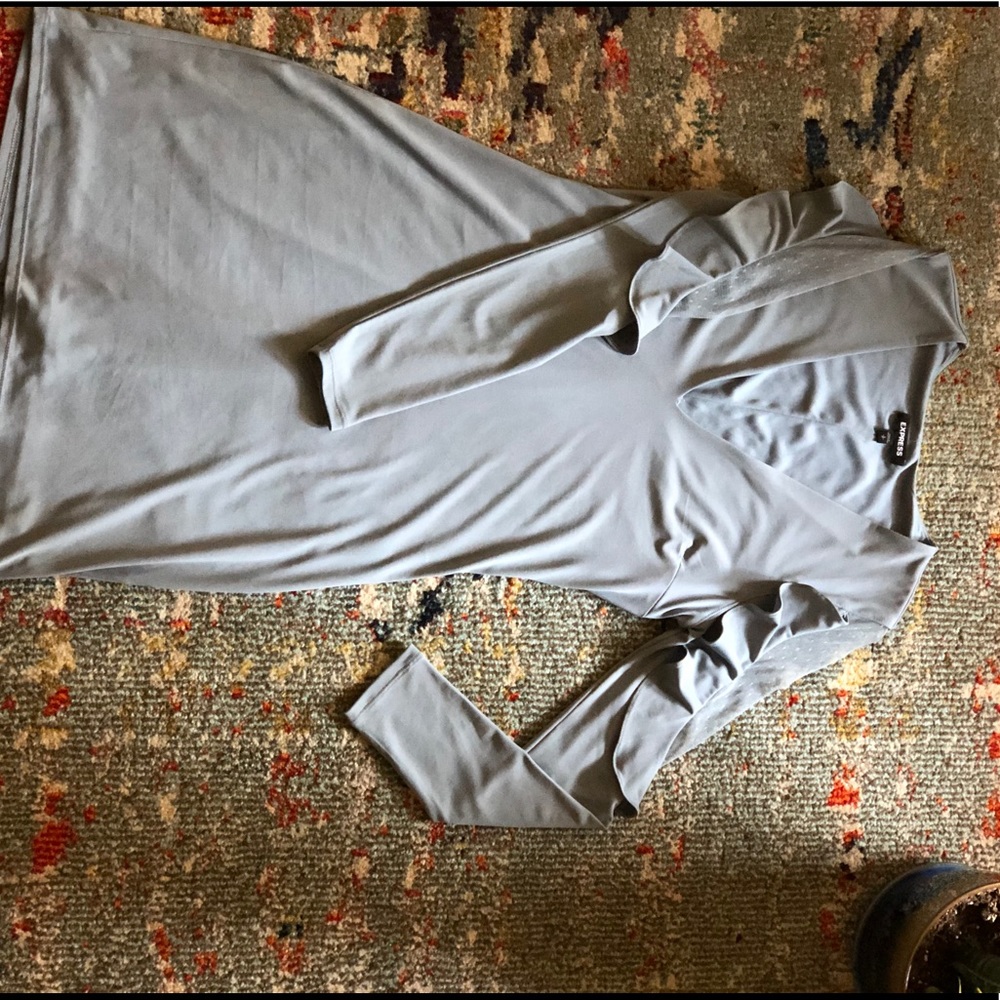 EXPRESS Blue long sleeve dress